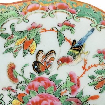 Lot 5 - Three Chinese Canton famille rose dishes