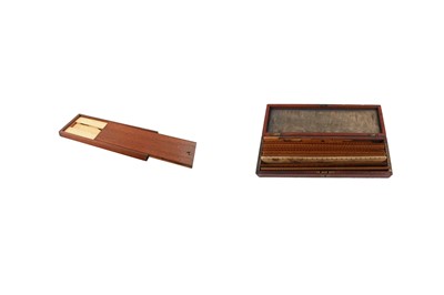 Lot 200 - A box of 19th Century engineering rules; and a box of engine divided rulers