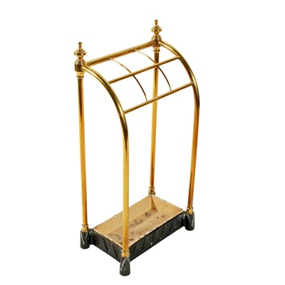 Lot 362 - A Victorian brass walking stick and umbrella stand