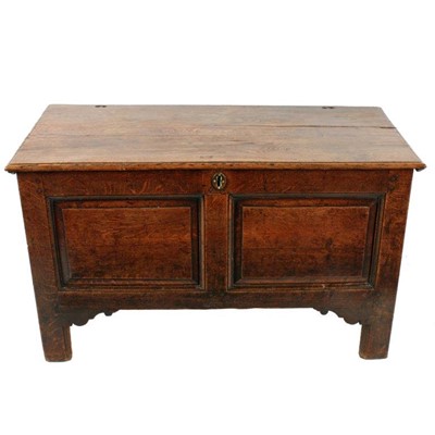 Lot 605 - A George III oak chest