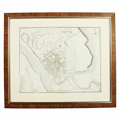 Lot 134 - A George IV plan or map of the Town of Berwick upon Tweed by John Wood