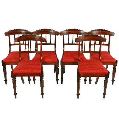 Lot 609 - A set of six George IV rosewood dining room chairs