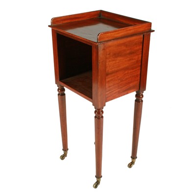 Lot 612 - A Victorian mahogany open front bedside cabinet