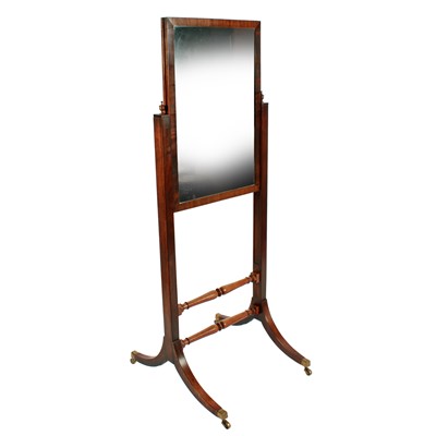 Lot 370 - A George III mahogany cheval dressing mirror