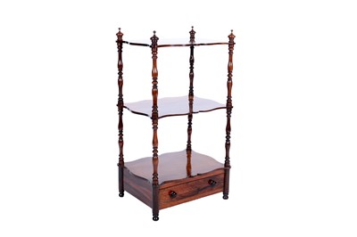 Lot 617 - A mid-19th Century rosewood three-tier whatnot