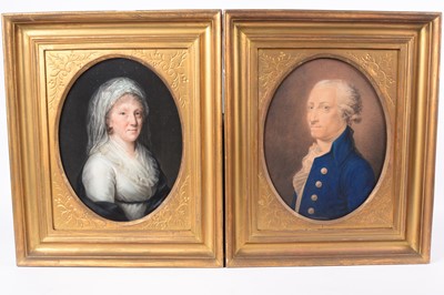 Lot 144 - Mid-19th Century North European School | a pair of pastel portraits