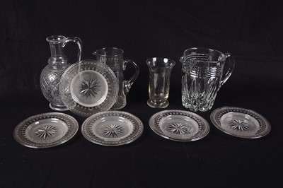 Lot 451A - Ten assorted Georgian and later wine and sherry glasses; and other glass items