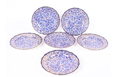 Lot 46 - Six 19th Century Derby porcelain dessert plates