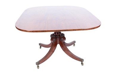 Lot 86 - A Regency mahogany and kingwood banded tilt action breakfast table