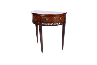 Lot 621 - An early 19th Century Georgian period Dutch mahogany demi-lune side table