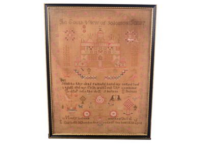 Lot 171 - An early 19th Century wool work sampler