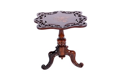 Lot 623 - A Victorian rosewood miniature tilt action table