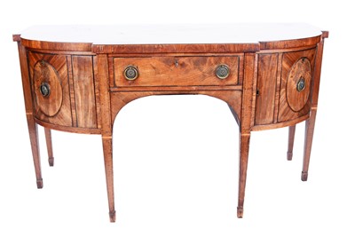 Lot 624 - A George III mahogany bow front sideboard