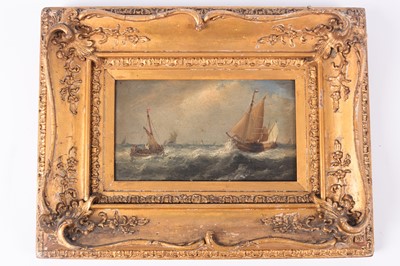 Lot 151 - 19th Century English School - Sailing vessels in heavy sea | oil on board