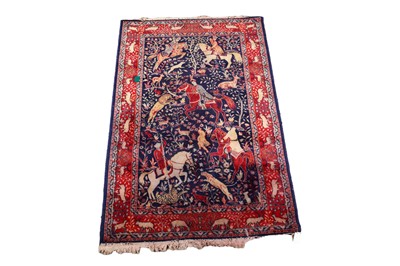 Lot 266 - A pictorial Kashan rug