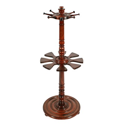 Lot 367 - A rare late Georgian mahogany revolving boot and whip stand