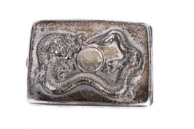 Lot 289 - A Chinese silver dragon pattern cigarette case