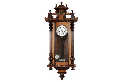 Lot 179 - A late 19th Century Vienna style regulator wall clock