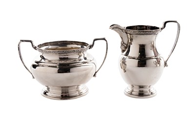 Lot 25 - A World War II period silver four-piece tea set