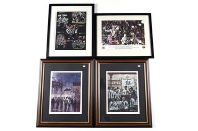 Lot 912 - Dick Gilhespy: a pair of prints; together with a signed Faustino Asprilla photo; and another