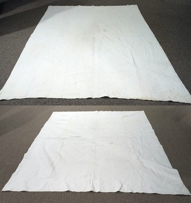 Lot 1507 - Two early 20th Century white Durham quilts