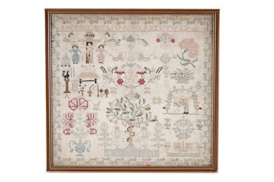 Lot 1482 - An 18th Century needlework sampler