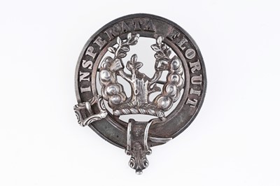 Lot 218 - A Victorian Scottish silver clan badge