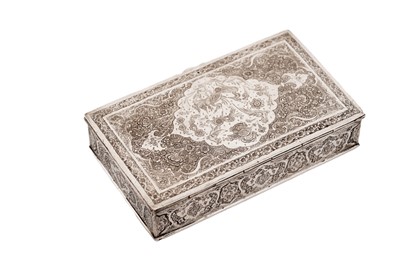 Lot 38 - A mid-20th century Persian silver box