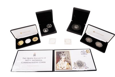 Lot 516 - A collection of silver proof coin sets; and others