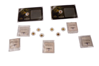 Lot 498 - A collection of miniature gold coins and others