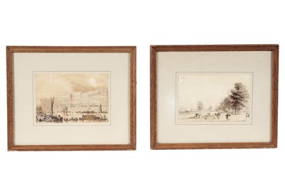 Lot 1605 - Robert Garland - Two illustrations of London for "Wood's Views in London" (1837) | watercolour