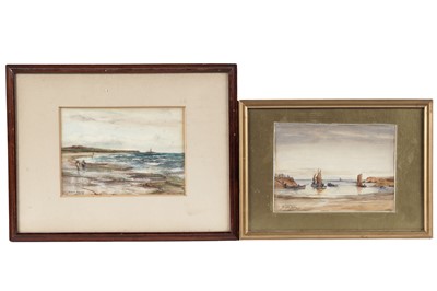 Lot 41 - Joseph Jobling - Cullercoats Harbour and North Shields Coastline | watercolours