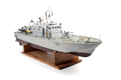 Lot 679 - A hand-built remote control scale model of the Royal Malaysian Navy 'KD Pendekar'