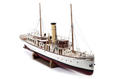 Lot 680 - A hand-built scale model of the 'Schaarhörn' steamboat