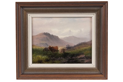 Lot 129 - John Davison Liddell - Scottish Landscape with Highland Cows | oil