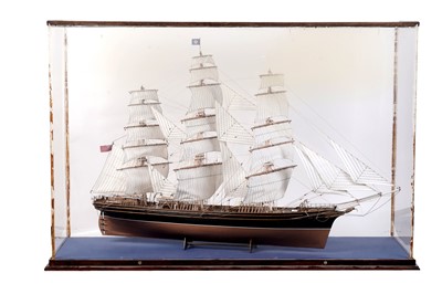 Lot 684 - A large cased hand-built scale model of the 'Cutty Sark'