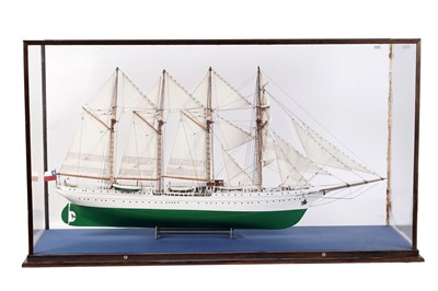 Lot 685 - A large cased hand-built scale model of the 'Esmeralda'