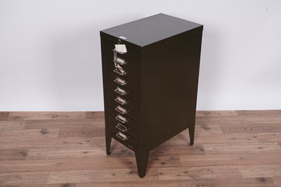 Lot 134 - A vintage metal filing cabinet