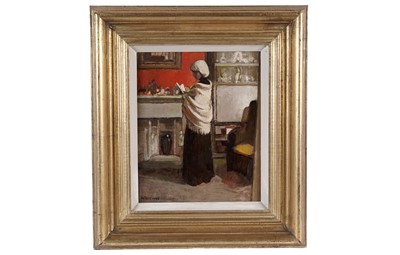 Lot 946 - Charles James McCall - Woman with Shawl | oil