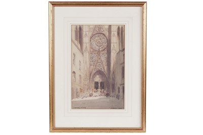 Lot 12 - Victor Noble Rainbird - Rouen Cathedral | watercolour