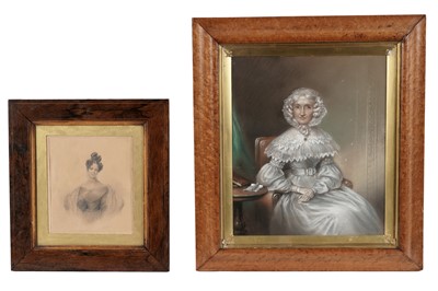 Lot 37 - Early 19th Century British School - Portrait of Sophia Frances Hooper, and a Georgian Lady | pencil