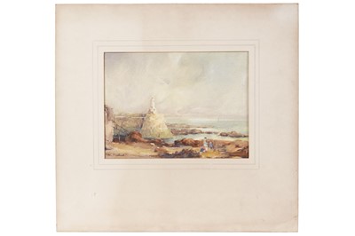 Lot 42 - Robert Kilpatrick - Entrance to Pittenweem Harbour, Fife | watercolour