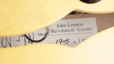 Lot 184 - An Epiphone John Lennon 'Revolution' Casino, left-handed