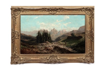 Lot 1147 - 20th Century Continental School - Rambling in an Alpine landscape | oil