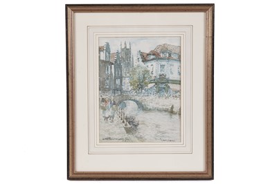 Lot 31 - Victor Noble Rainbird - "In Old Bruges | watercolour