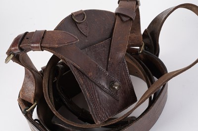 Lot 115 - A collection of ‘Sam Browne’ belts; and two Pipers black plastic Baldricks