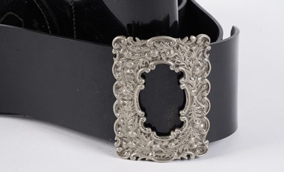 Lot 115 - A collection of ‘Sam Browne’ belts; and two Pipers black plastic Baldricks