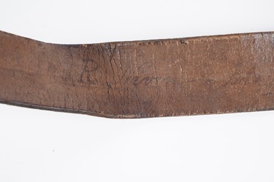 Lot 106 - A rare waist belt and clasp with cartouche box with badge