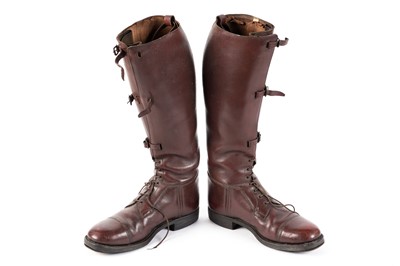 Lot 108 - A pair of brown leather riding boots