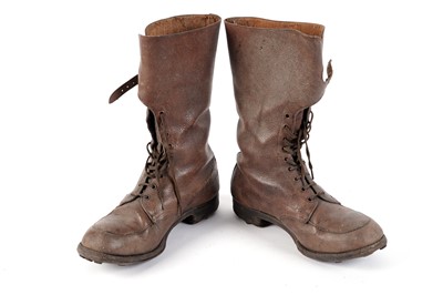 Lot 109 - A pair of brown leather dispatch riders’ boots